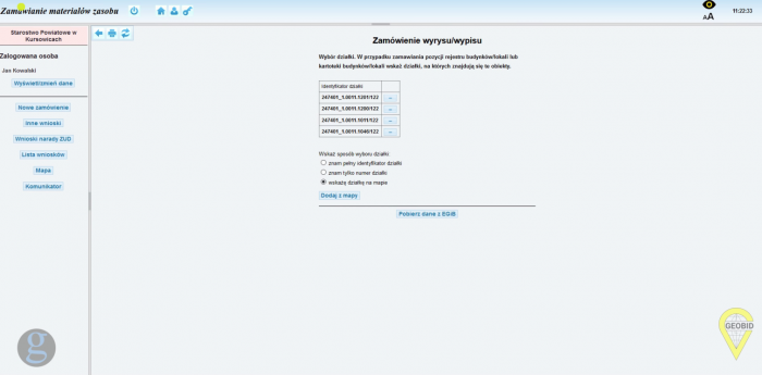 E-usługa w geoportal2.pl – zamawianie materiałów zasobu