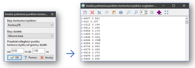 EWMAPA 15 - upgrade 15.15 - Analiza położenia punktów konturów/użytków względem granic działek