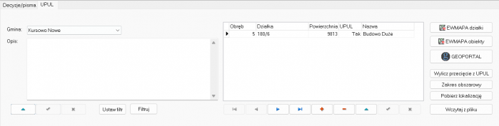 REJAKT 3 - Zakładka tematyczna modułu wydawania zaświadczeń dotyczących objęcia działki uproszczonym planem urządzenia lasów.