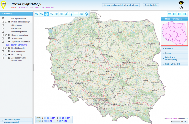 GEOPORTAL – Polska.geoportal2.pl – autorstwa firmy GEOBID